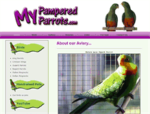 Tablet Screenshot of mypamperedparrots.com